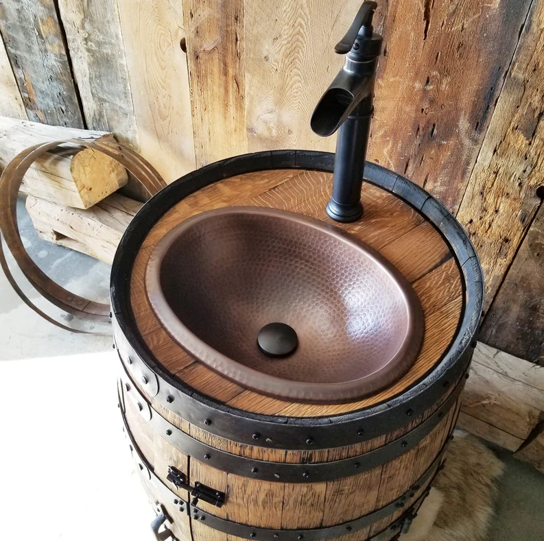 Whiskey Barrel - Sink & Vanity Barrel