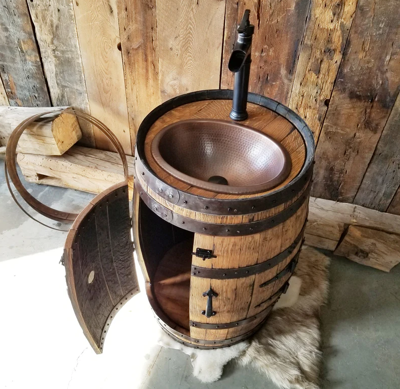 Whiskey Barrel - Sink & Vanity Barrel