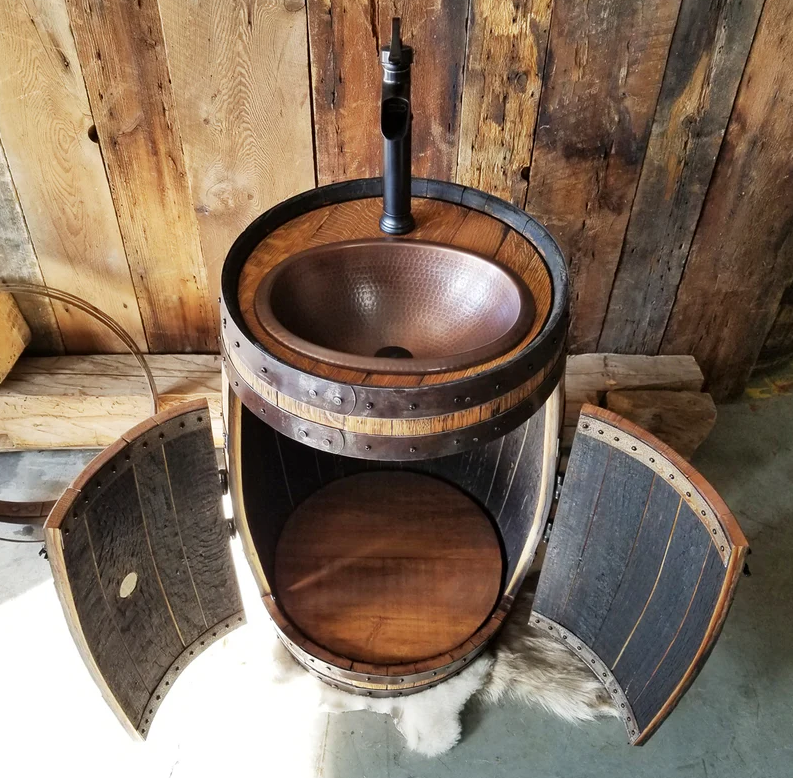 Whiskey Barrel - Sink & Vanity Barrel