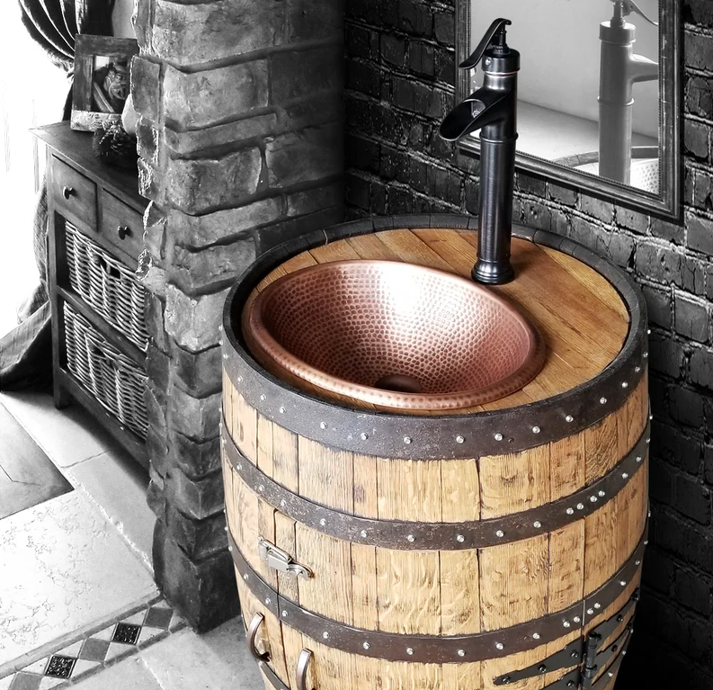 Whiskey Barrel - Sink & Vanity Barrel